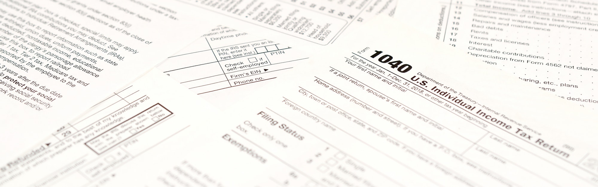 Blank income tax forms